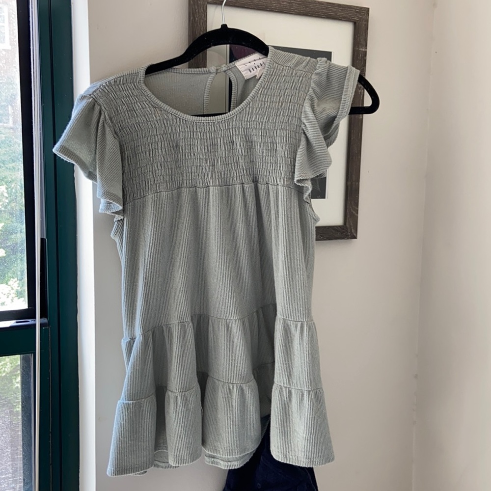 Lost and Wander Flutter Sleeve Top